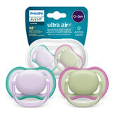 Avent Ultra Air, pacifier, silicone, symmetrical, unisex, SCF085/24, 0-6 months, 2 pieces