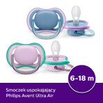 Avent Ultra Air, fopspeen, silicone, symmetrisch, unisex, SCF085/34, 6-18 maanden, 2 stuks