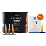 Set mit kostenlosem MartiDerm Black Diamond Skin Complex Advanced, Gesichtsserum, 2 ml x 10 Ampullen + Platinum Night Renew, Nacht-Booster, 2 ml x 5 Ampullen