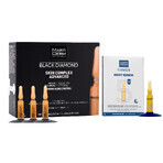 Set mit kostenlosem MartiDerm Black Diamond Skin Complex Advanced, Gesichtsserum, 2 ml x 10 Ampullen + Platinum Night Renew, Nacht-Booster, 2 ml x 5 Ampullen