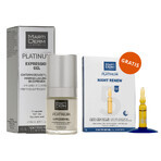 Set mit kostenlosem MartiDerm Platinum Expression, Gel für Augen- und Lippenpartie, 15 ml + Platinum Night Renew, Nacht-Booster, 2 ml x 5 Ampullen