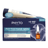 Phyto Phytocayne-Men set, traitement de la chute des cheveux pour hommes, ampoules progressives, 12 x 3.5 ml + shampooing, 100 ml