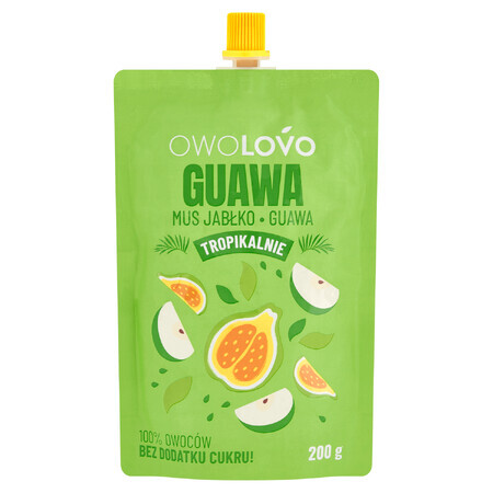 Owolovo Tropically Guava Apple and guava mousse in a tube, 200 g