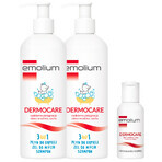 Emolium Dermocare 3-in-1 Set, Bath Lotion, Wash Gel and Shampoo, After 1 Month, 2 x 400ml + Bath Emulsion, 50ml Free