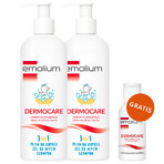 Emolium Dermocare 3-in-1 Set, Bath Lotion, Wash Gel and Shampoo, After 1 Month, 2 x 400ml + Bath Emulsion, 50ml Free