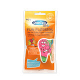 DenTek Kids Fun Flosser, scobitori de ață dentară pentru copii, 40 bucăți