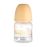 Canpol Babies EasyStart, anticolica, bottiglia a bocca larga, Mountains, beige, 35/242, dalla nascita, 120 ml