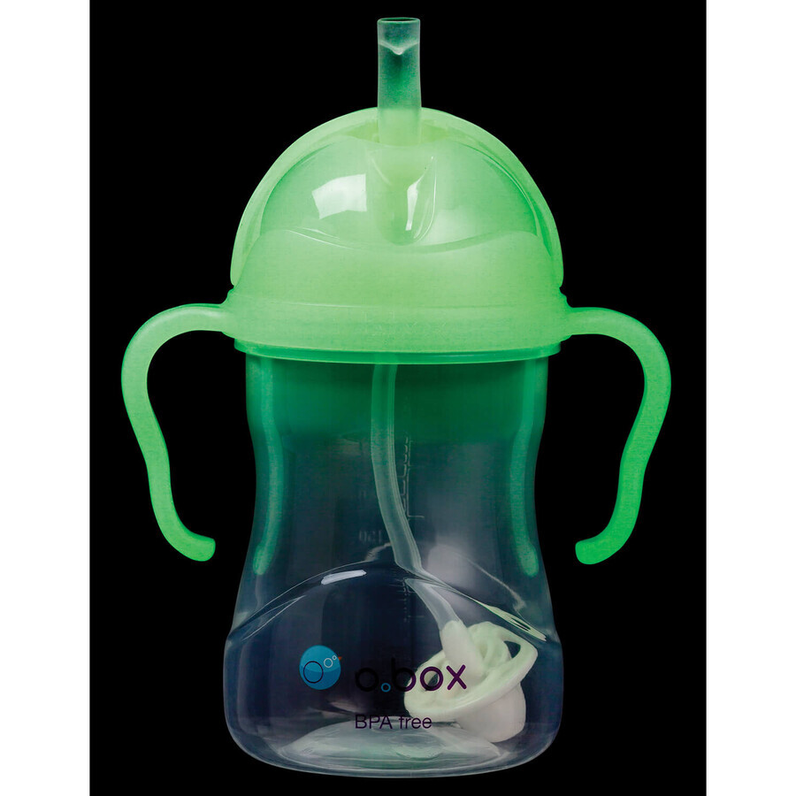 B.Box Glow in the Dark, glow-in-the-dark flesje met rietje, vanaf 6 maanden, 240 ml