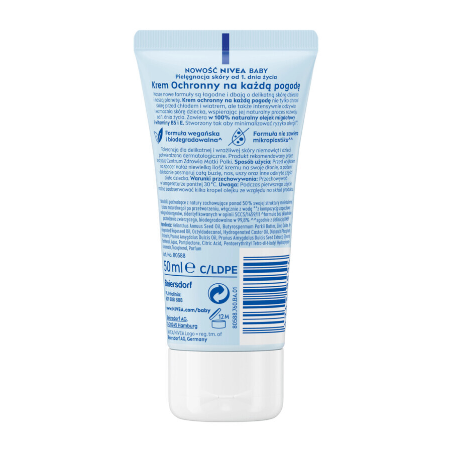 Nivea Baby, Allwetterschutzcreme, ab Tag 1, 50 ml