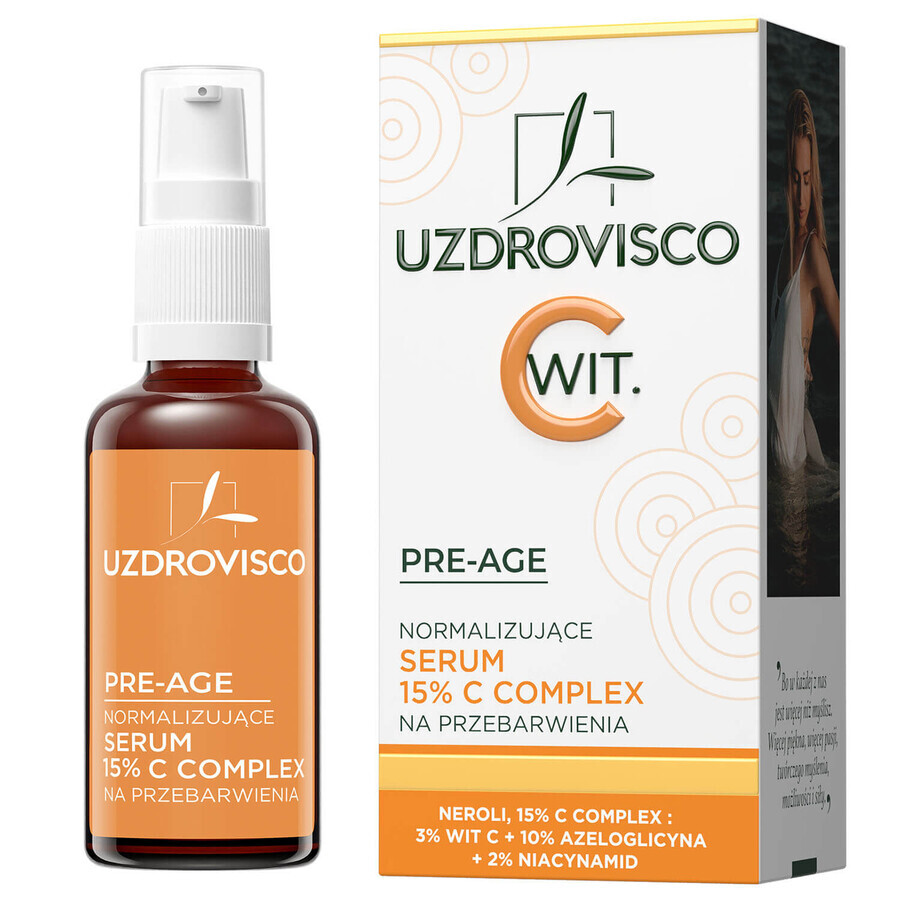 Uzdrovisco Pre-Age, sérum normalisant à la vitamine C 15%, 30 ml