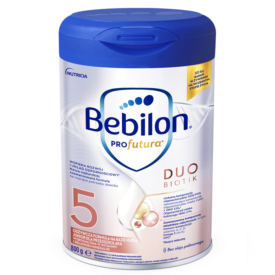 Bebilon Profutura DuoBiotik 5, formula nutriente a base di latte, per il bambino in età prescolare, 800 g