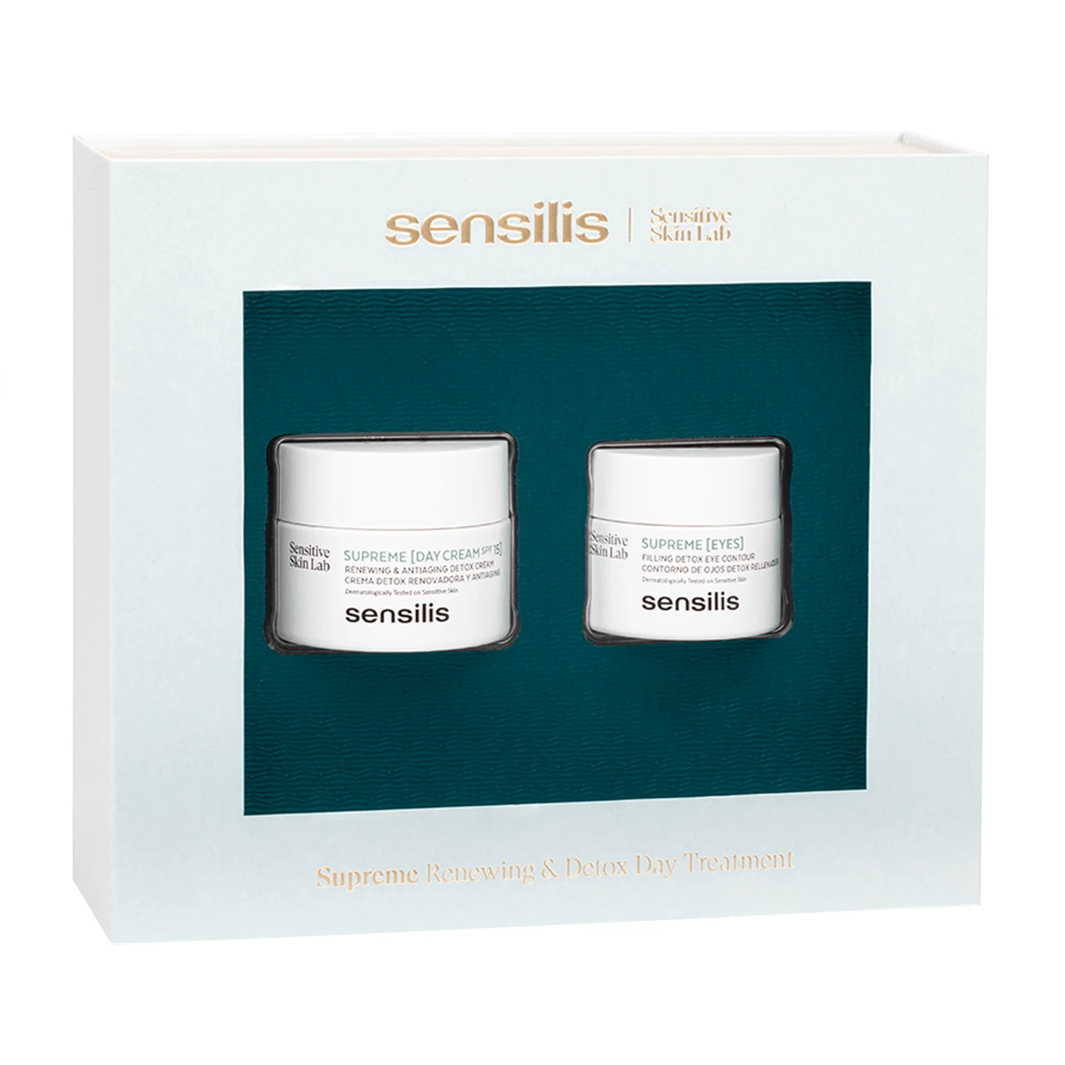 Sensilis Supreme Renewing&Detox Set, Tagescreme, SPF15, 50 ml + Augencreme, 25 ml