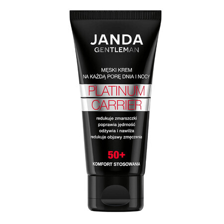 Janda Gentleman Platinum Carrier 50+, crema viso per uomo, 50 ml