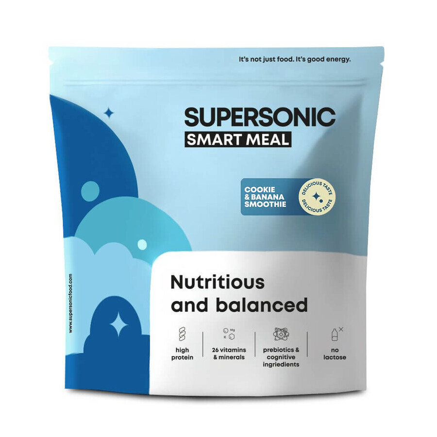 Supersonic Wholesome Smart Meal, Geschmacksrichtung Kekse und Bananen-Smoothie, 1,3 kg