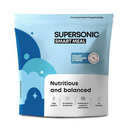 Supersonic Wholesome Smart Meal, Geschmacksrichtung cremige Schokolade und Toffee, 1,3 kg