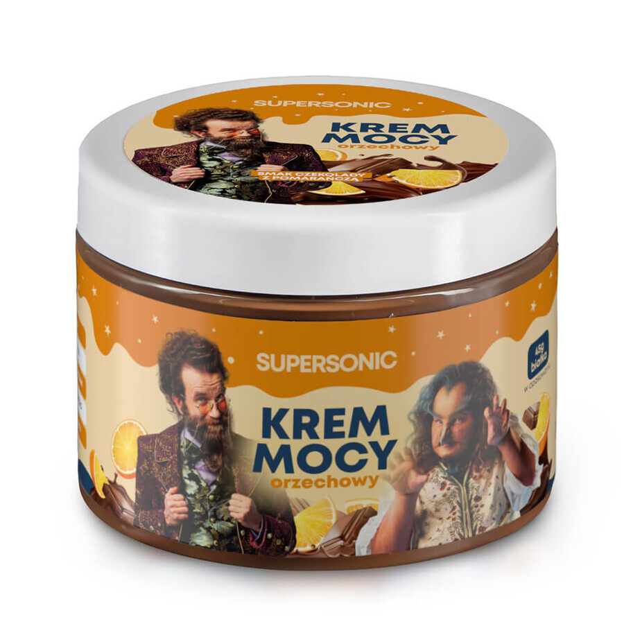 Supersonic Power Cream, crème de noisettes, saveur chocolat blanc à l'orange, 250 g