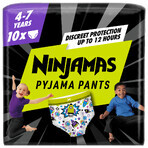 Pampers Ninjamas Pyjama-Hose, Windeln für Jungen, 4-7 Jahre, 17-30 kg, 10 Stück