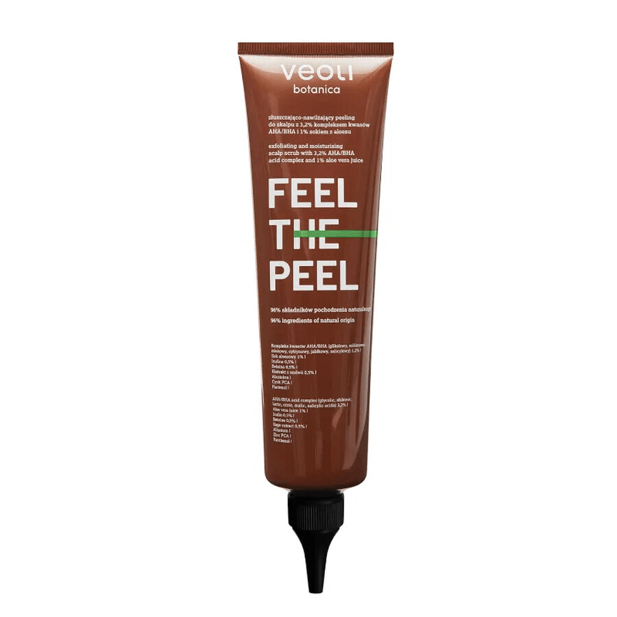 Veoli Botanica Feel The Peel, exfoliante e hidratante para el cuero cabelludo, 150 ml