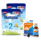 Humana ProBalance 2, Folgemilch, nach 6 Monaten, 2 x 750 g + Benelife Vitamin D3, 5,5 ml gratis