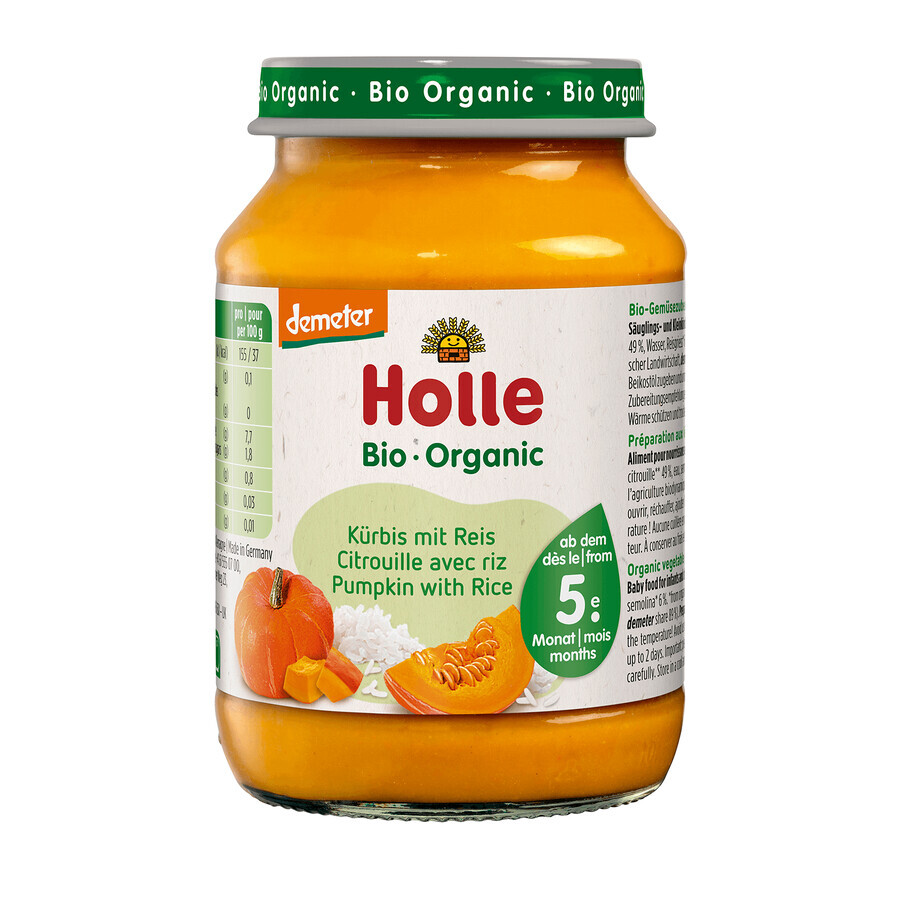 Holle Bio-Schale, Kürbis und Reis, nach 5 Monaten, 190 g