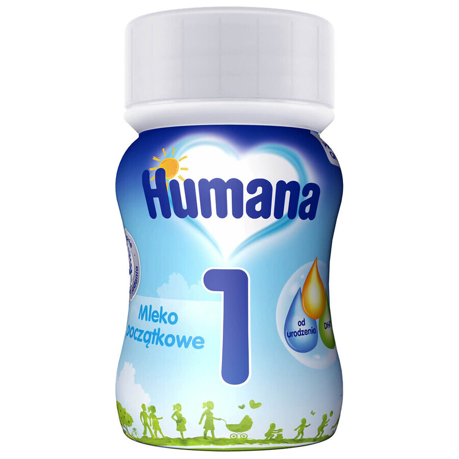 Humana 1, 24 x 90 ml lapte pentru sugari gata de băut, de la naștere