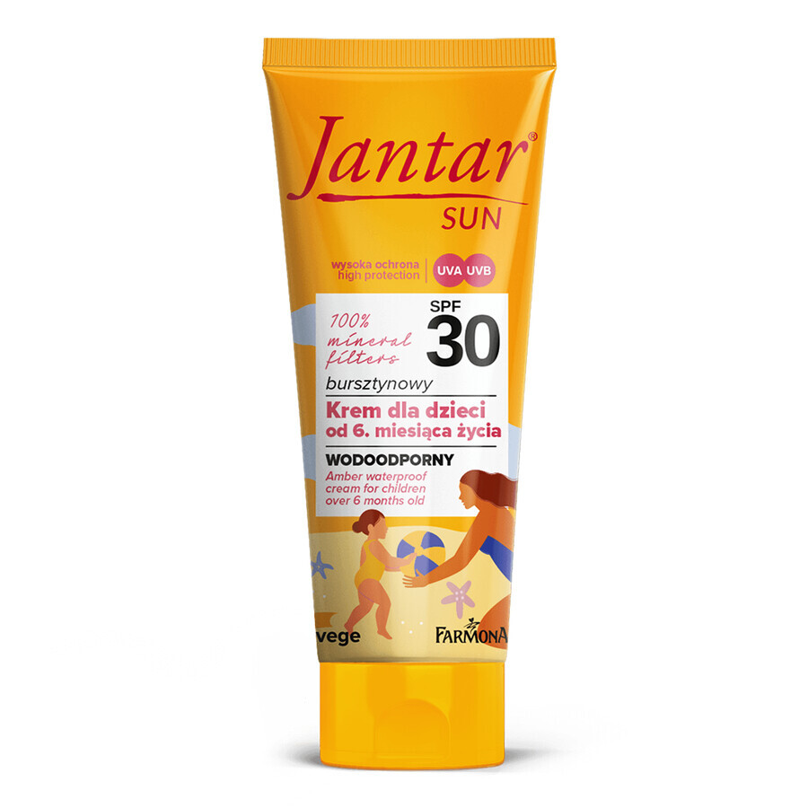 Farmona Jantar Sun, burtisin Creme für Kinder ab 6 Monaten, wasserfest, SPF 30, 50 ml