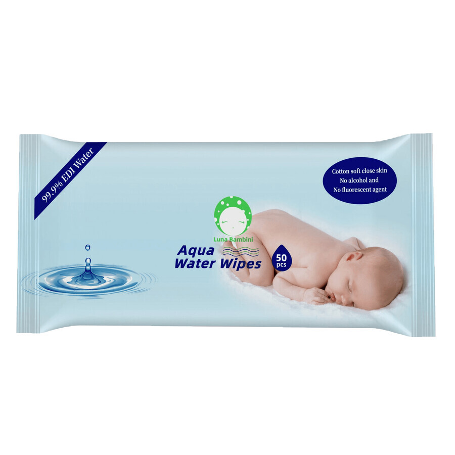 Luna Bambini Aqua Water Wipes set, wet wipes, water, 10 x 50 pieces