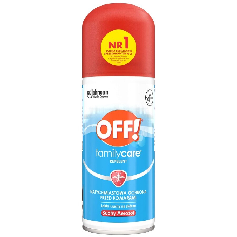 OFF! Family Care, spray uscat împotriva țânțarilor, DEET 15%, 100 ml