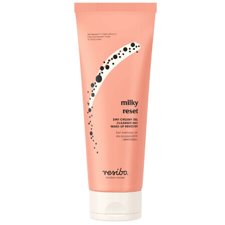 Resibo Milky Reset 2-in-1, cremiges Reinigungsgel und Make-up-Entferner, 100 ml