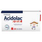 Acidolac Junior set, pentru copii de la vârsta de 3 ani, aromă de căpșuni, 3 x 20 comprimate ursuleț