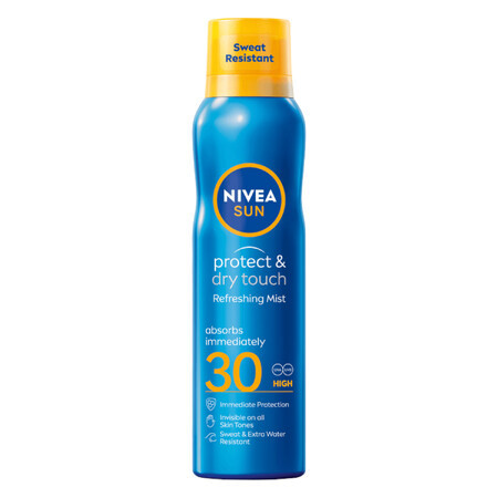 Nivea Sun Protect &amp; Dry Touch, Sonnenschutz-Spray-Lotion, SPF 30, 200 ml