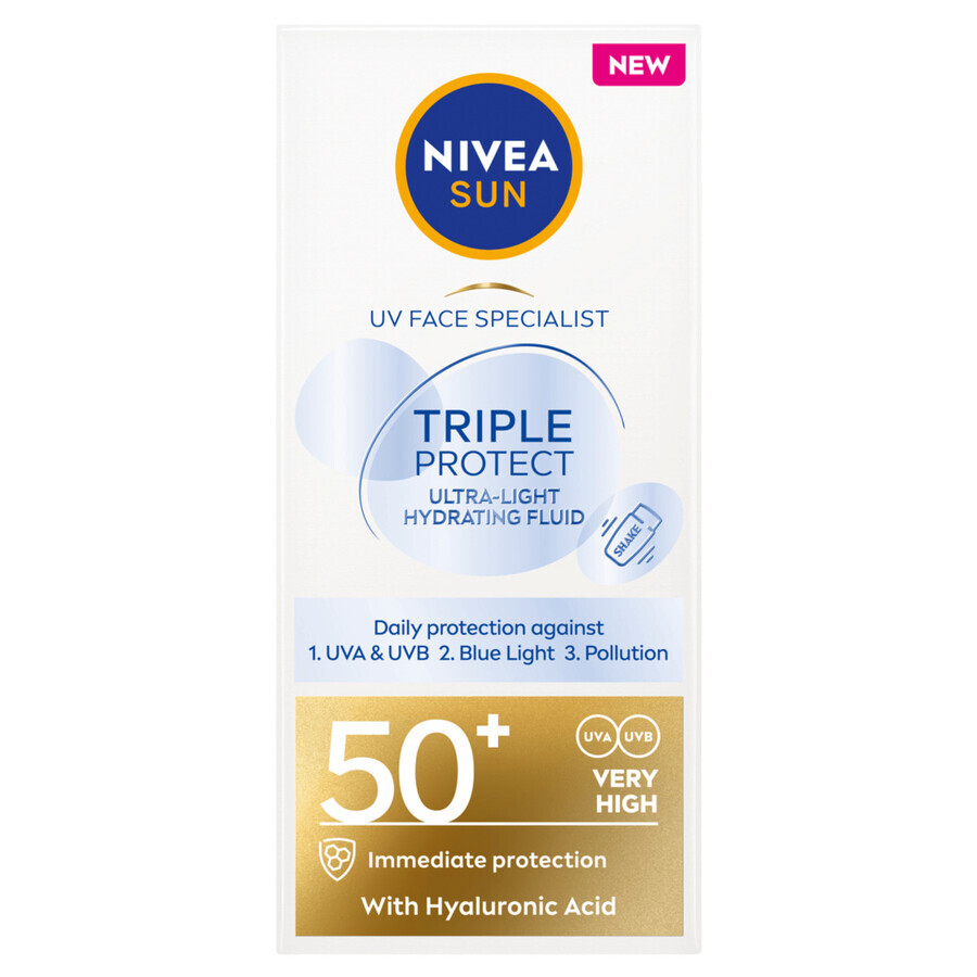 Nivea Sun Tripple Protect, Gesichtsfluid, SPF 50+, 40 ml