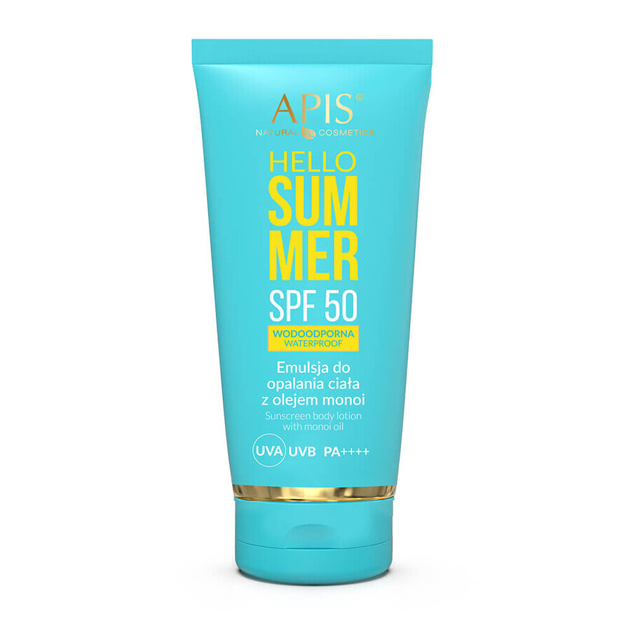 Apis Hello Summer, zonne-emulsie met monoï-olie, SPF 50, 200 ml