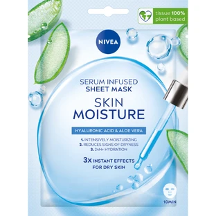 Nivea Skin Moisture, maska nawilżająca w płachcie, 1 sztuka