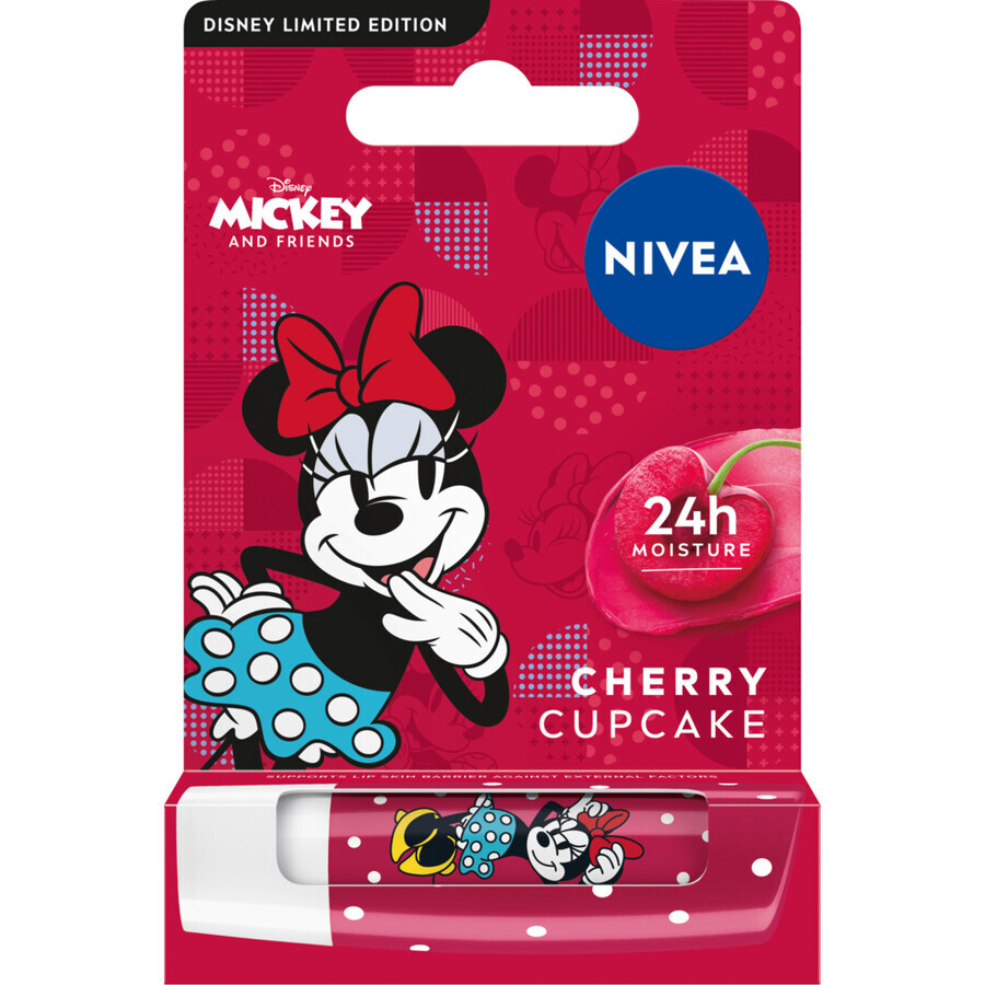 Nivea Minnie Mouse, Lippenstift, Pflege, Cherry Cupcake, 4,8 g