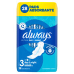 Always Ultra, serviettes hygiéniques avec ailettes, taille 3, jour et nuit, 28 pièces