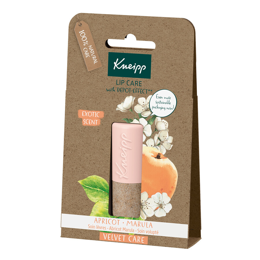 Kneipp Velvet Care, lippenbalsem, perzik en marula, 4.7 g