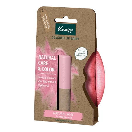 Kneipp Natural Care&amp;Color, baume à lèvres colorant, rose naturel, 3,5 g