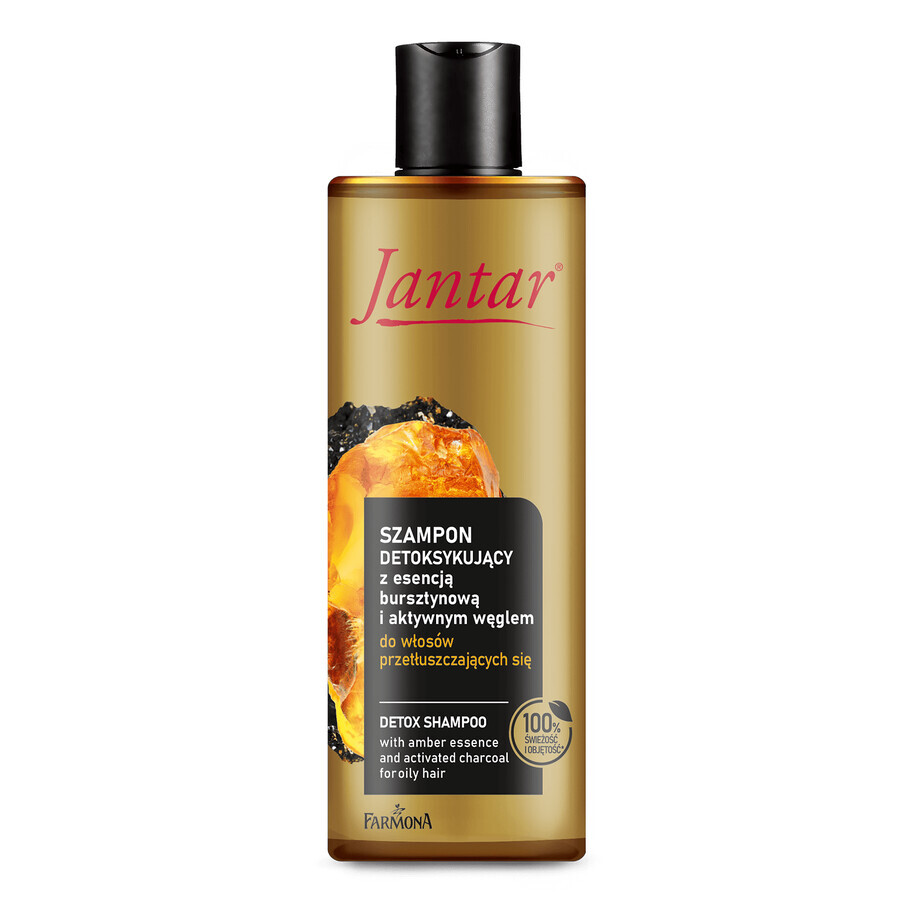 Farmona Jantar, shampooing détoxifiant à l'essence d'ambre et au charbon actif, cheveux gras, 300 ml