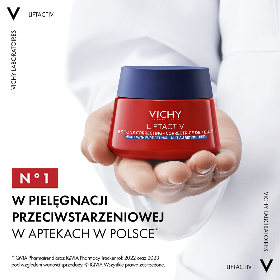 Vichy Liftactiv, crème de nuit anti-pigmentation au rétinol pur et au niacinamide, 50 ml