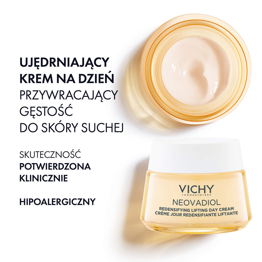 Set Vichy Neovadiol Peri-Menopause, straffende Tagescreme zur Wiederherstellung der Dichte, 50 ml + Nachtcreme, 50 ml + Kosmetiktasche gratis