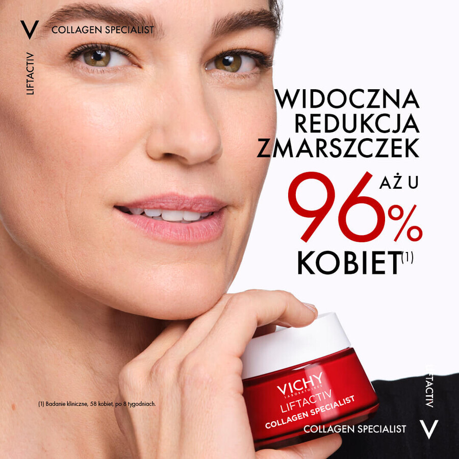 Vichy Liftactiv Collagen Specialist Set, Anti-Falten-Creme, 50 ml + Nachtcreme, 50 ml + Kosmetiktasche gratis