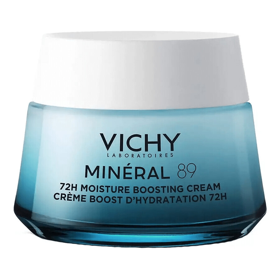 Set Vichy Mineral 89, cremă hidratantă și revitalizantă, 72h, 50 ml + Capital Soleil UV-Age Daily, fluid antiîmbătrânire foto, SPF 50+, 40 ml + geantă de machiaj gratuit