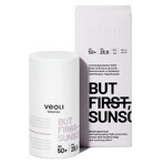 Veoli Botanica But First, Sonnenschutz, Breitspektrum-Lichtschutzcreme gegen Lichtalterung mit feuchtigkeitsspendender und beruhigender Wirkung, LSF 50+, 50 ml