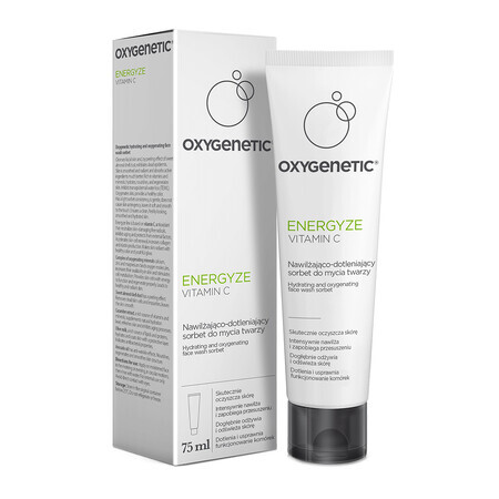 Oxygenetic Energyze Vitamina C, sorbete de lavado de cara hidratante y oxigenante, 75 ml