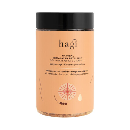 Hagi Spicy Orange, sel de bain de l'Himalaya, 480 g