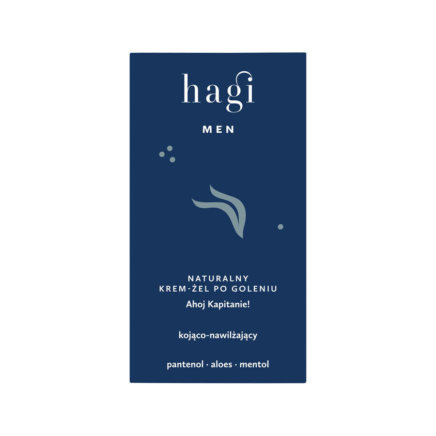 Hagi Men Ahoj Kapitan, natürliches Aftershave Creme-Gel, beruhigend und feuchtigkeitsspendend, 50 ml