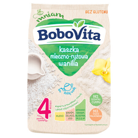 BoboVita Rice porridge with milk, vanilla, gluten-free, no added sugar, after 4 months, 230 g