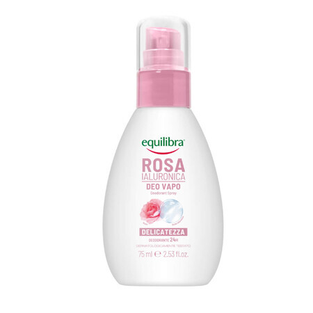 Equilibra Rosa, Rosendeodorant-Spray mit Hyaluronsäure, 75 ml