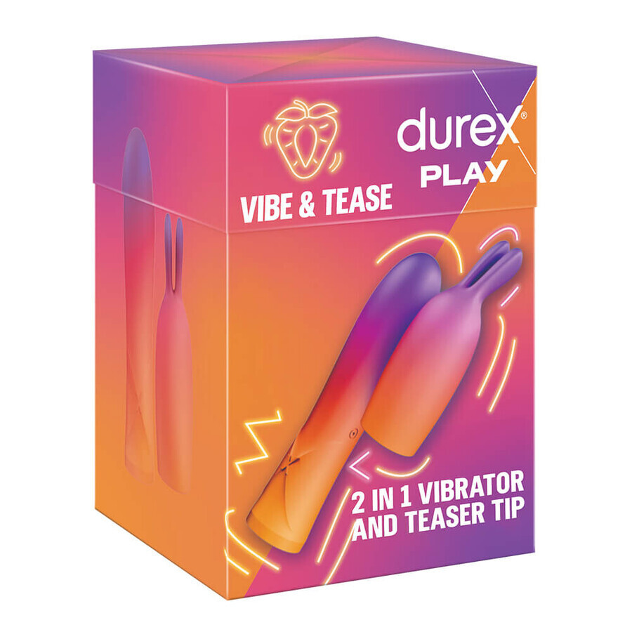 Durex Play Vibe &amp; Tease, vibratore 2 in 1 con punta stimolante